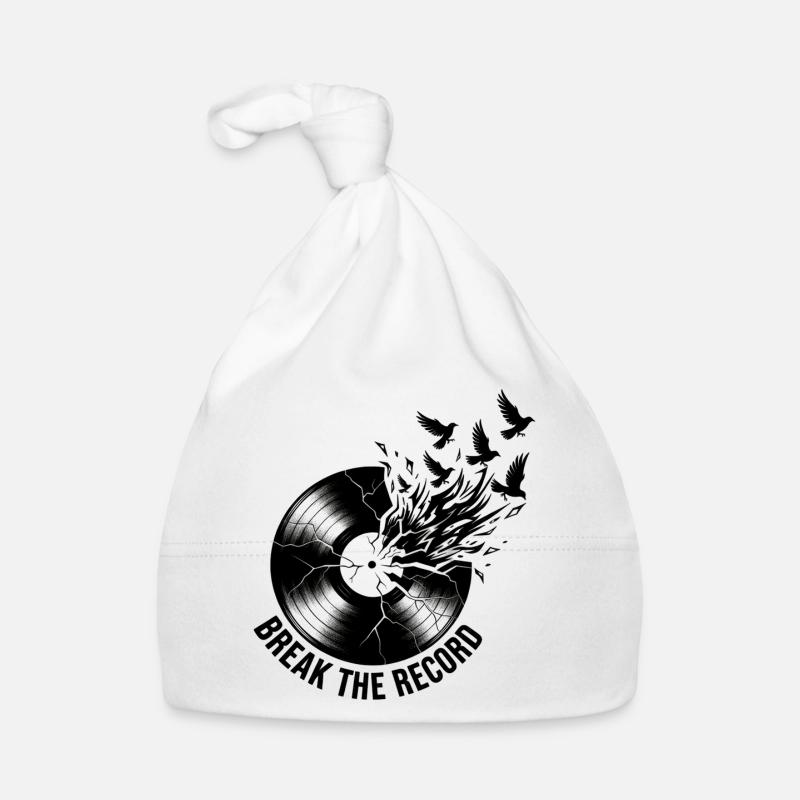 Break_the_Record - Bonnet bio Bébé - blanc