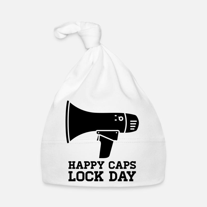 Megafon Happy Caps Lock Day Nerd  Baby Bio-Mütze