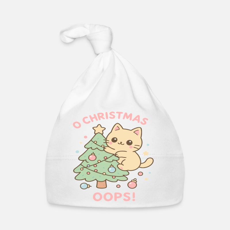 Sapin de Noël chat pastel Bonnet bio Bébé