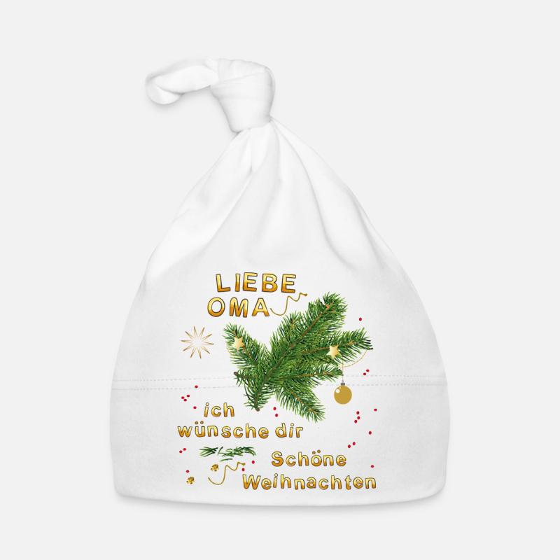 Chère Mamie, je vous souhaite un joyeux Noël Bonnet bio Bébé