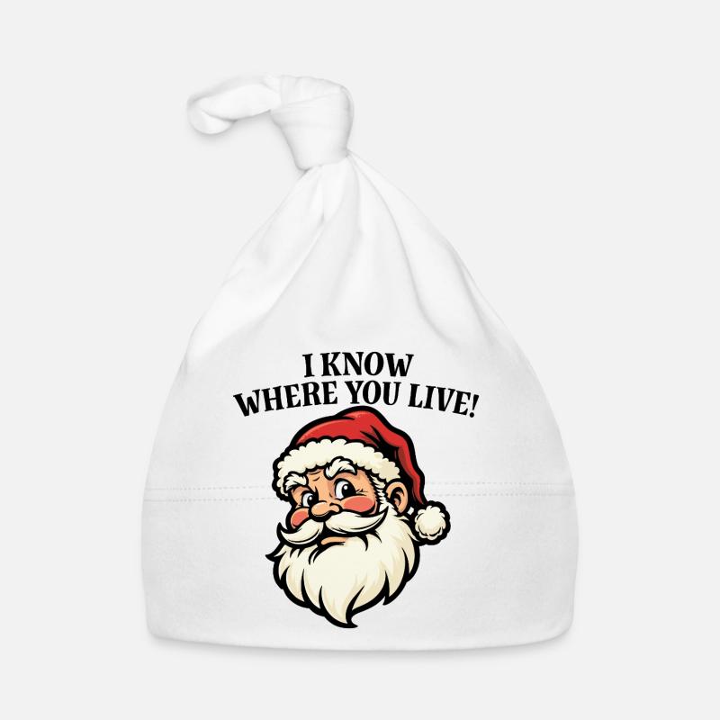 Ich weiß, wo du wohnst – Weihnachtsmann Baby Bio-Mütze