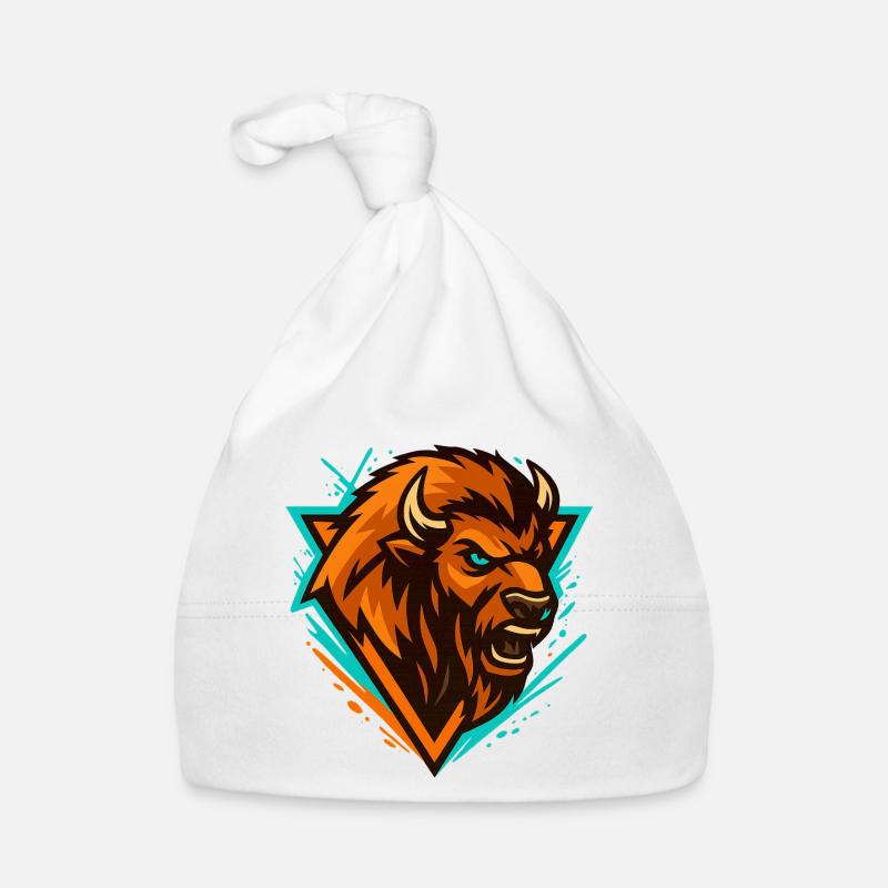 Bärensturm Logo Orange Turquoise Baby Bio-Mütze