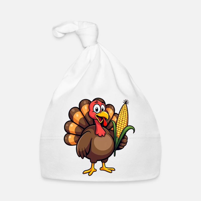 Thanksgiving Drôle Dinde de Thanksgiving Bonnet bio Bébé