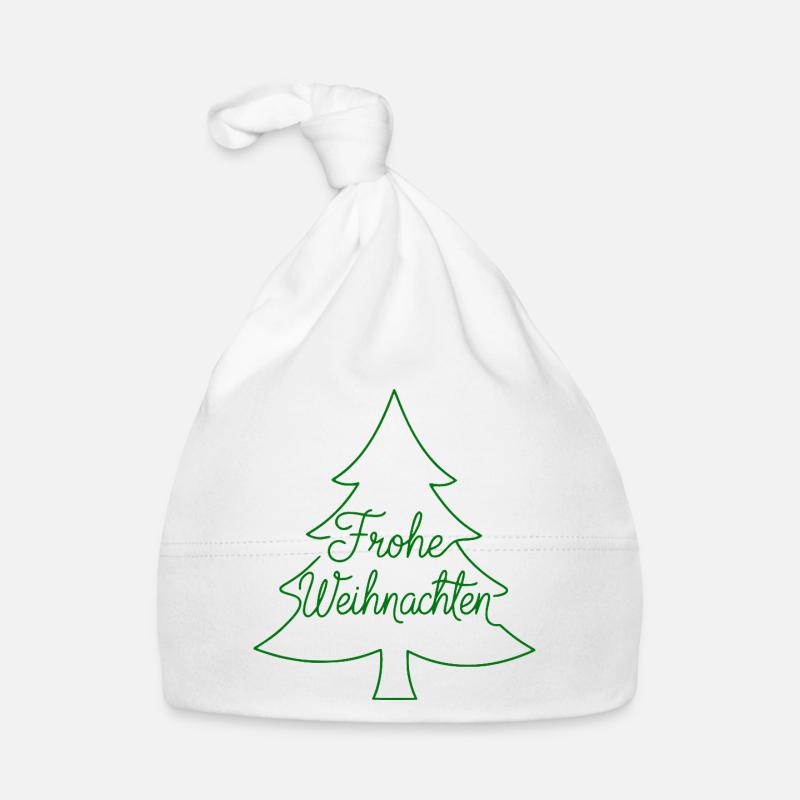 Merry Christmas Christmas Tree Modern Organic Baby Cap