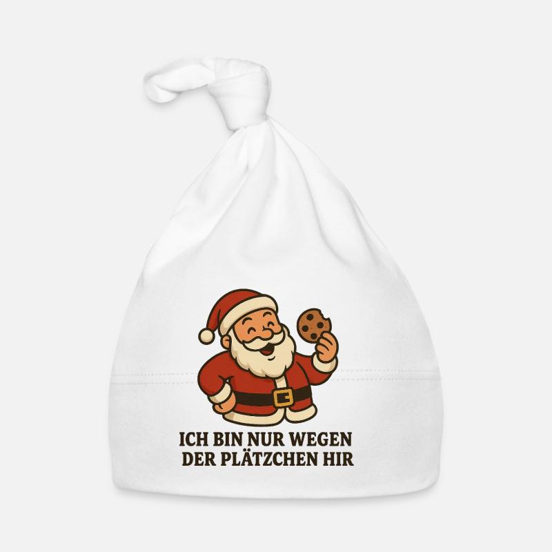 Santa Plätzchen Spruch Baby Bio-Mütze