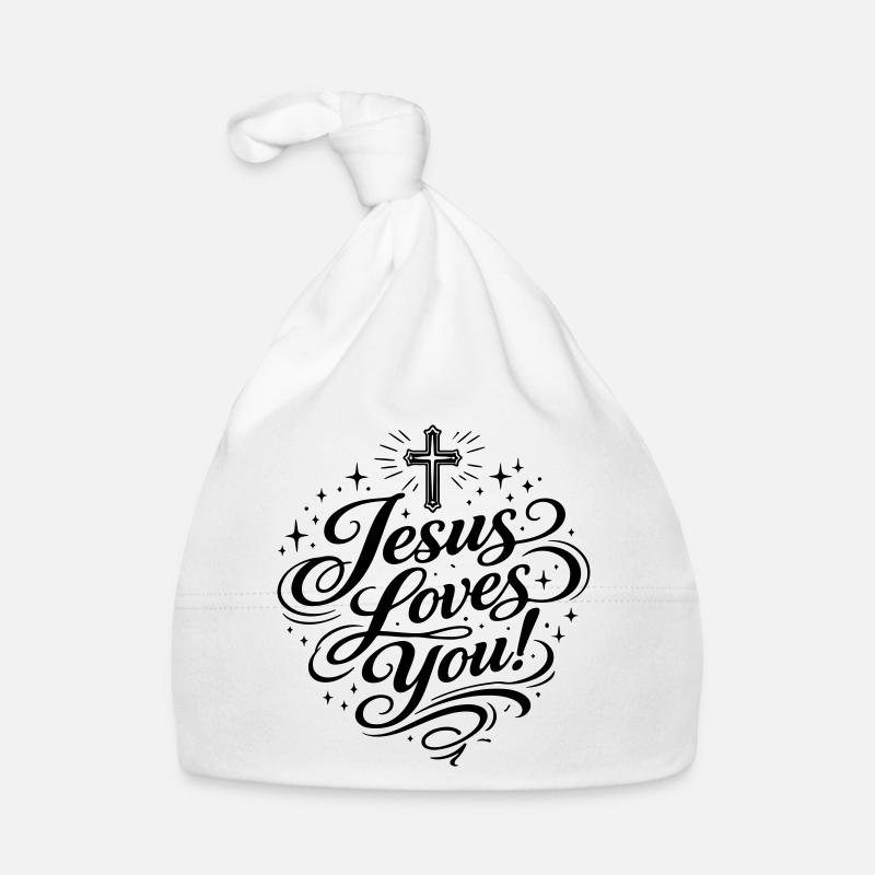 Jesus Liebt Dich Baby Bio-Mütze
