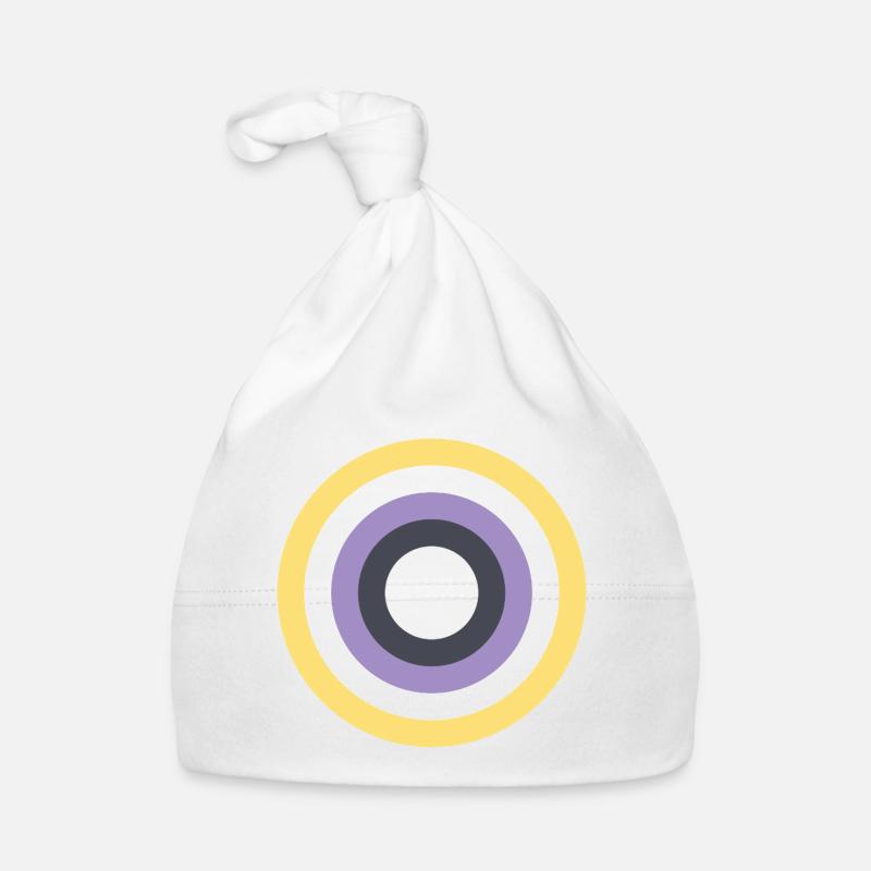 Concentric Ring Palette LGBTQ Non Binary Organic Baby Cap