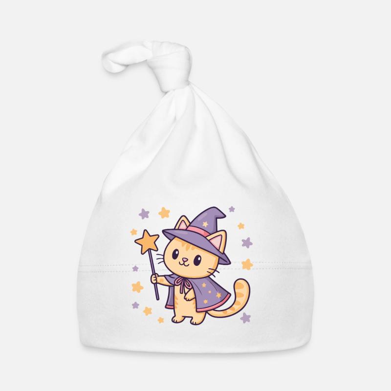 Sternenpastell-Zaubererkatze Baby Bio-Mütze