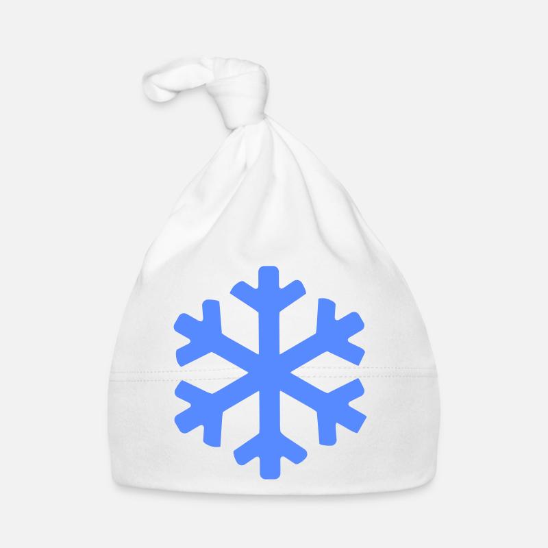 Winter Crystal Snowflake Organic Baby Cap