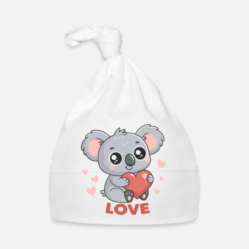 Koalaherz verliebt Baby Bio-Mütze