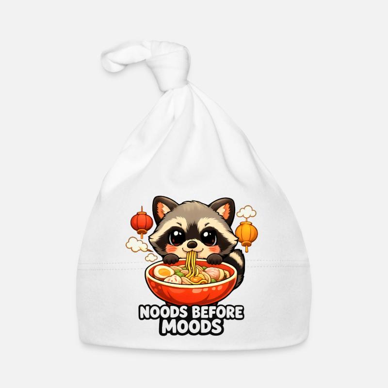 Ramen Noods Before Moods Raccoon Organic Baby Cap