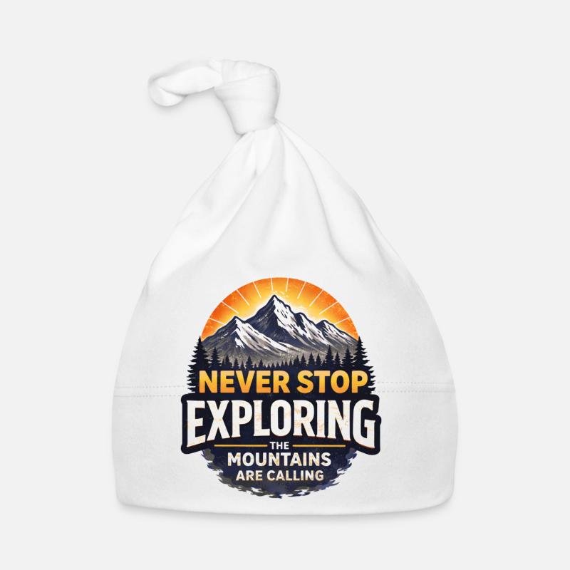 Always Exploring the Mountains Organic Baby Cap