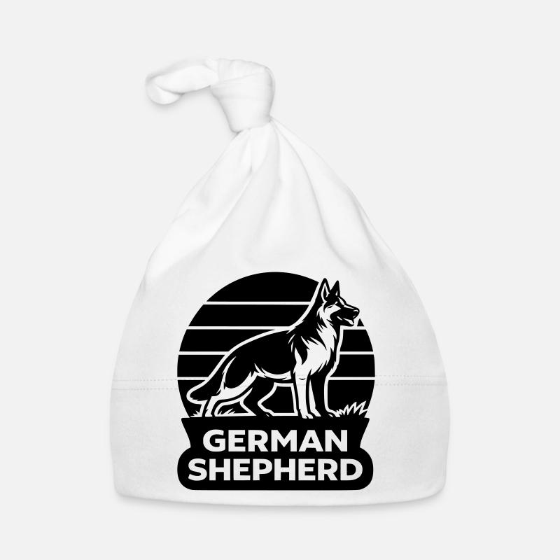 Deutscher Schäferhund Silhouette Baby Bio-Mütze