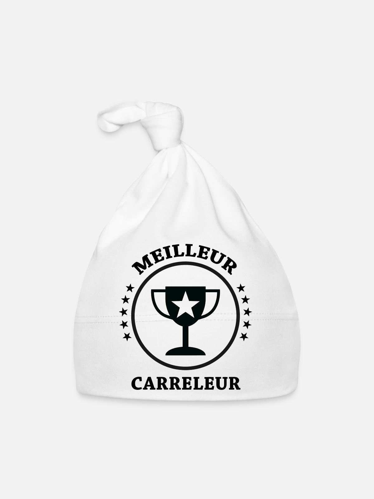 Best Tiler - Organic Baby Cap - white - Front