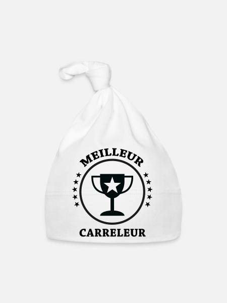 Best Tiler - Organic Baby Cap - white - Front