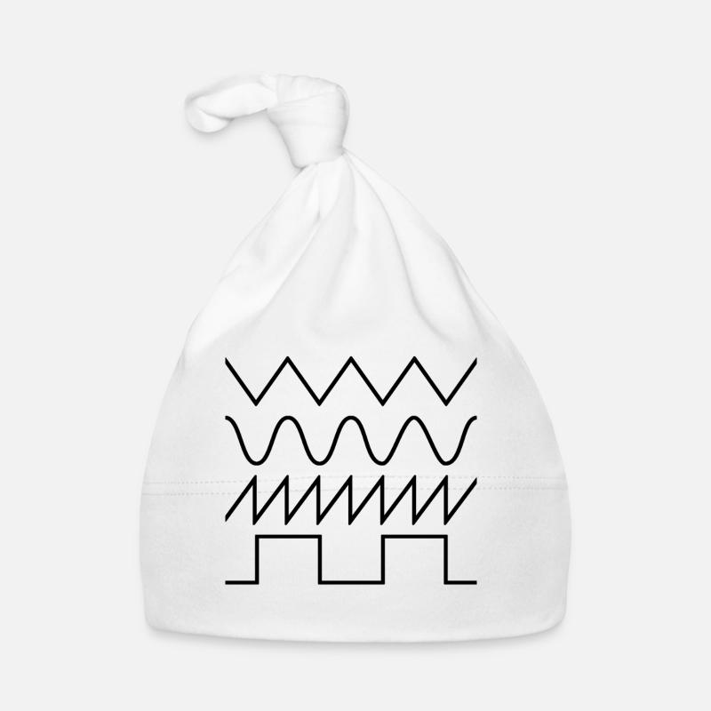 Synthesizer Waveforms (black font) #2 Organic Baby Cap