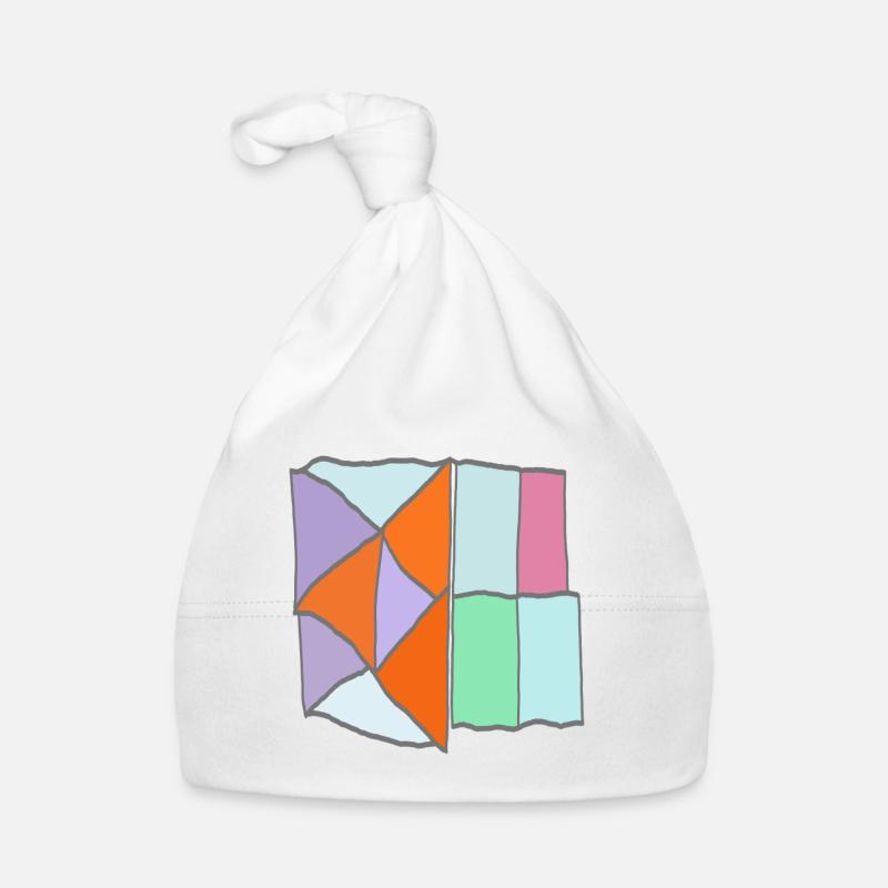Geometric Patchwork Mosaic Organic Baby Cap