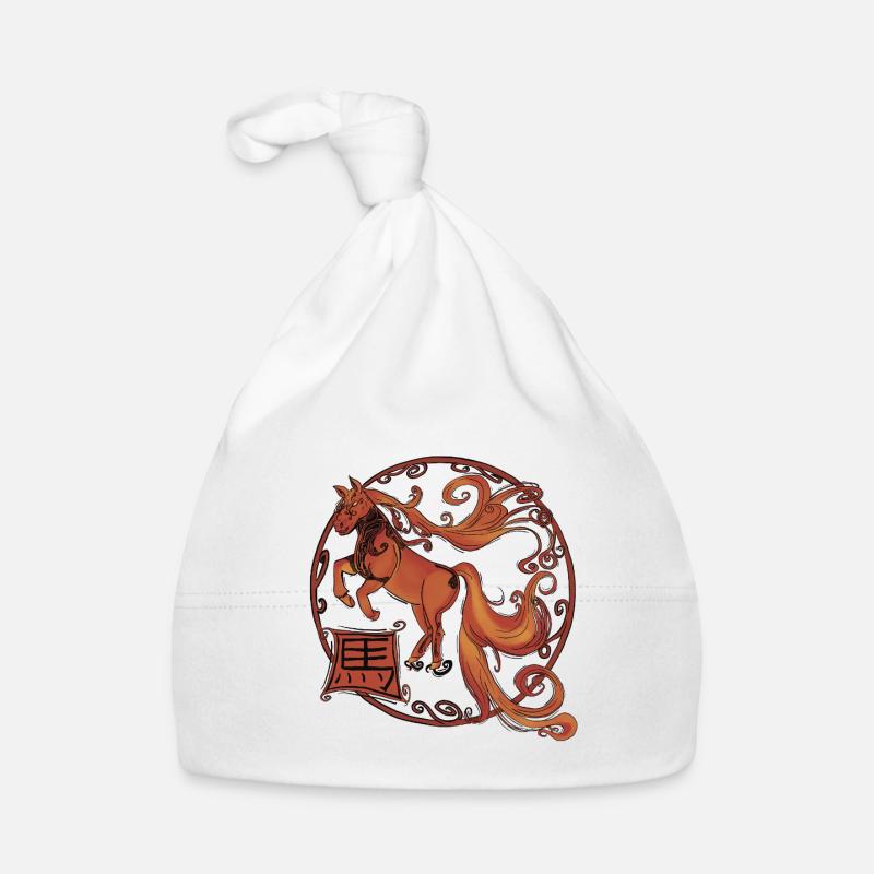 Cheval de Feu Bonnet bio Bébé