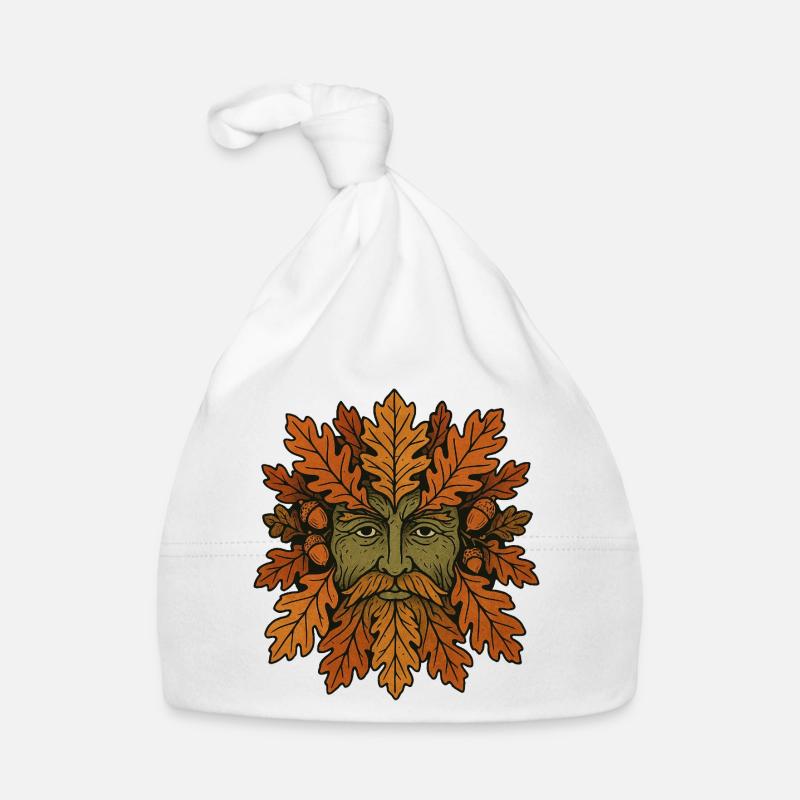 Geistgesicht der Herbst-Eiche Baby Bio-Mütze