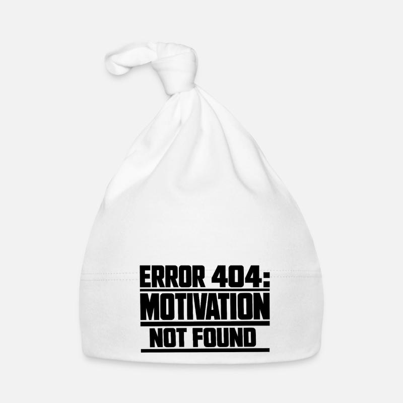 Error 404 Motivation not found Geschenkidee lustig Baby Bio-Mütze