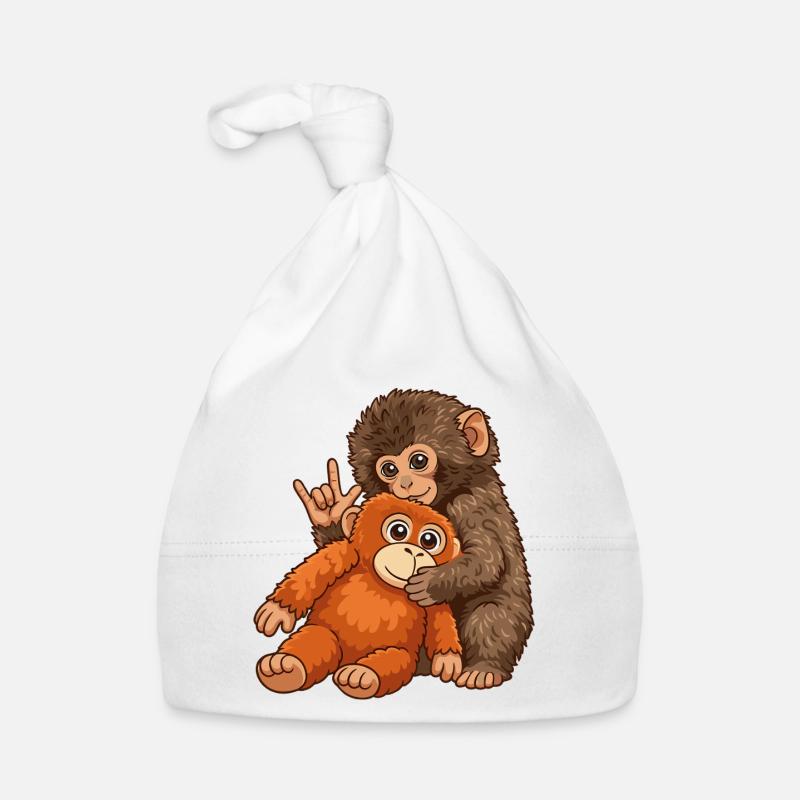 Cadeau mignon Singe Punch Monkey Bonnet bio Bébé