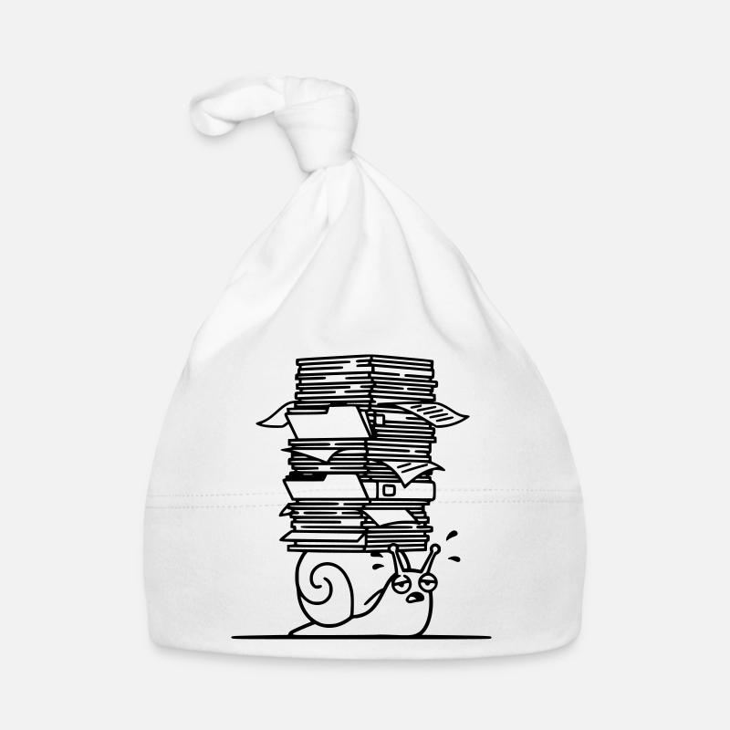 Snail Paper Stack Office Outline Organic Baby Cap