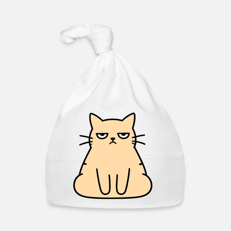 Grumpy Lounge Cat Organic Baby Cap