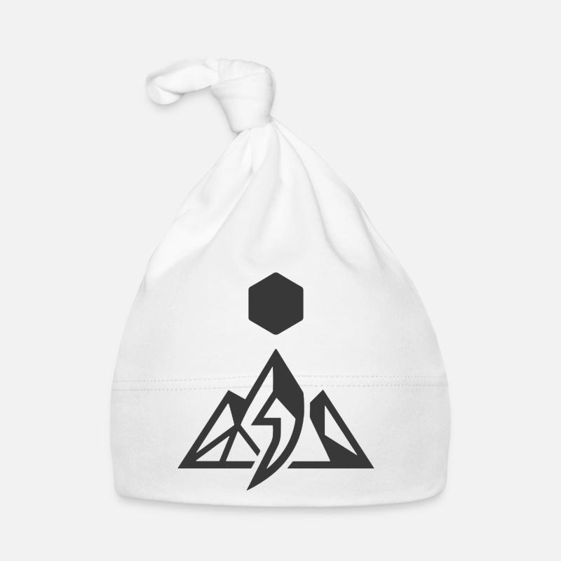 Minimalist Geometric Mountain Peak Outdoor  Organic Baby Cap