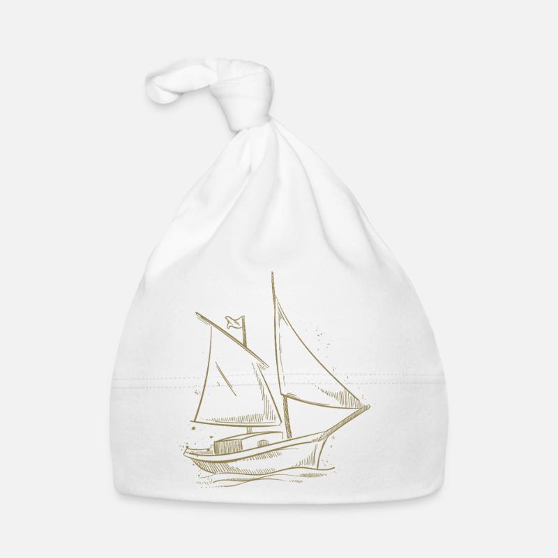 Aventure de voile en silhouette Bonnet bio Bébé