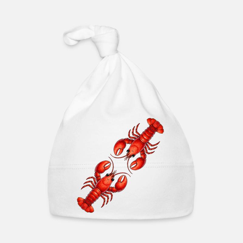 Red lobster Organic Baby Cap