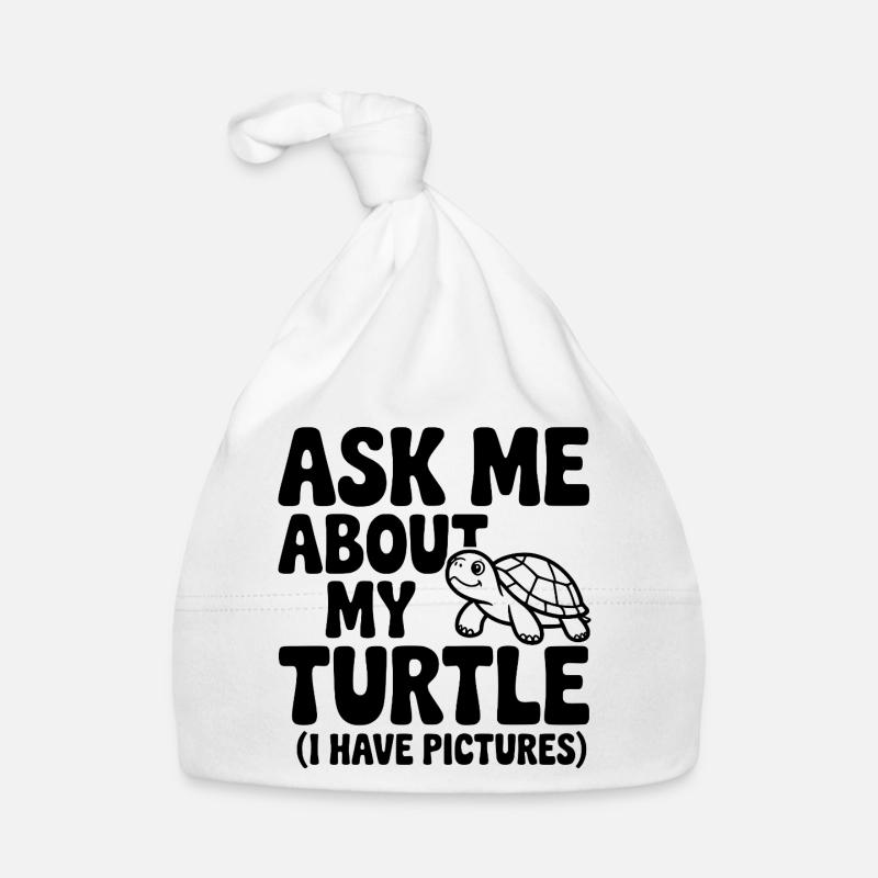 Ask Me About Turtles (I Have Pictures) Organic Baby Cap