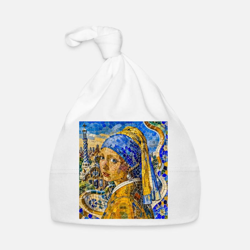 Perle de l’écharpe bleue Bonnet bio Bébé