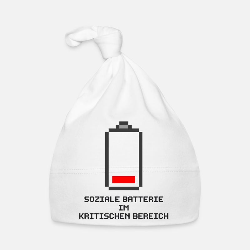 Soziale Batterie Pixel Art Baby Bio-Mütze