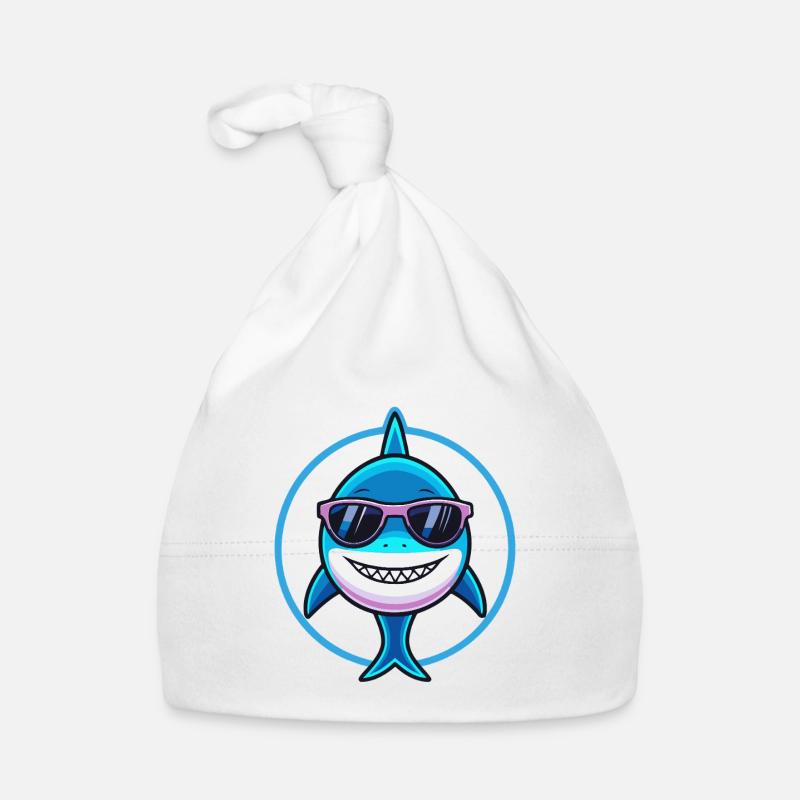 Requin stylé lunettes de soleil Bonnet bio Bébé
