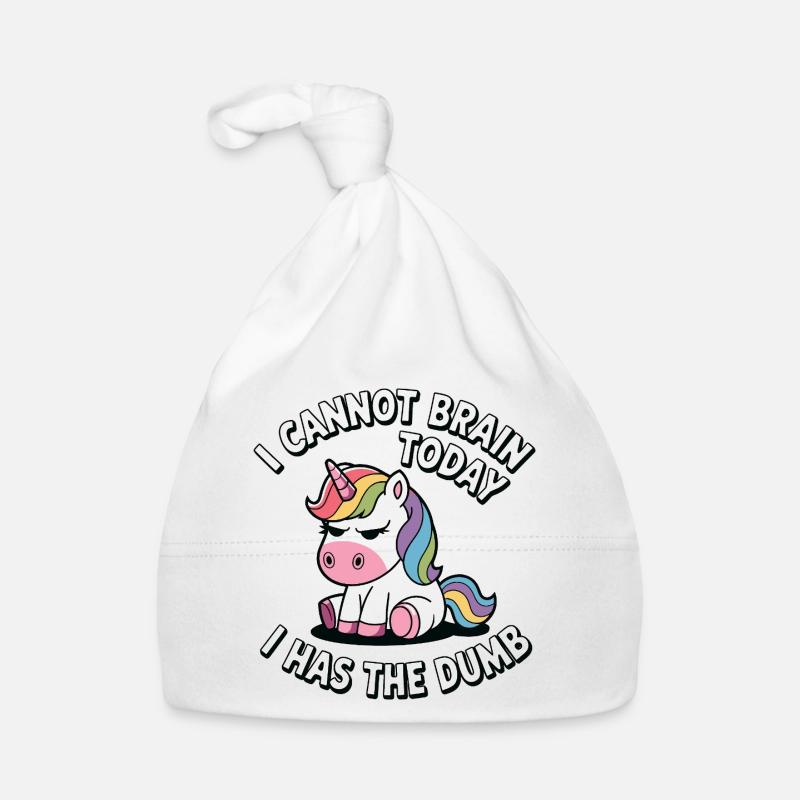 Mème Licorne : Cadeau de disquettes Brain Today Bonnet bio Bébé