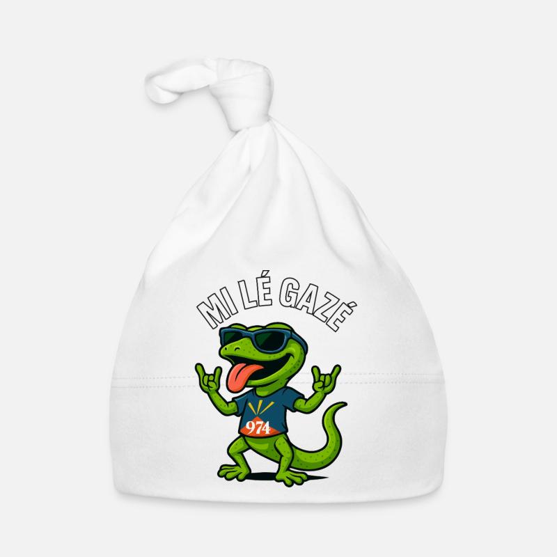 Mi lé Gazé 974 - Bonnet bio Bébé - blanc