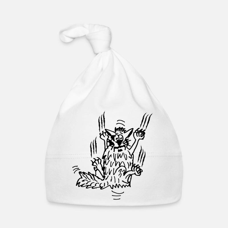 Funny cat claws tightly Organic Baby Cap