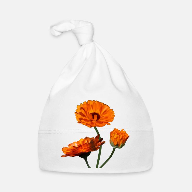 Ringelblumen Ringelblume orangene Blumen Baby Bio-Mütze
