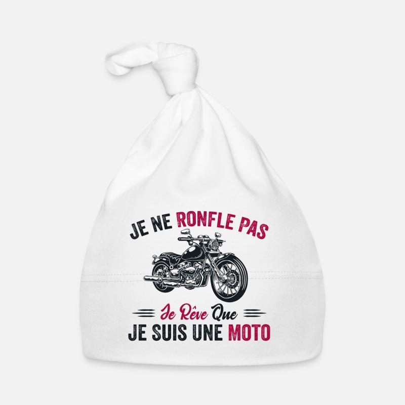 Je Ne Ronfle Pas Je Rêve Que Je Suis Une Moto Bonnet bio Bébé