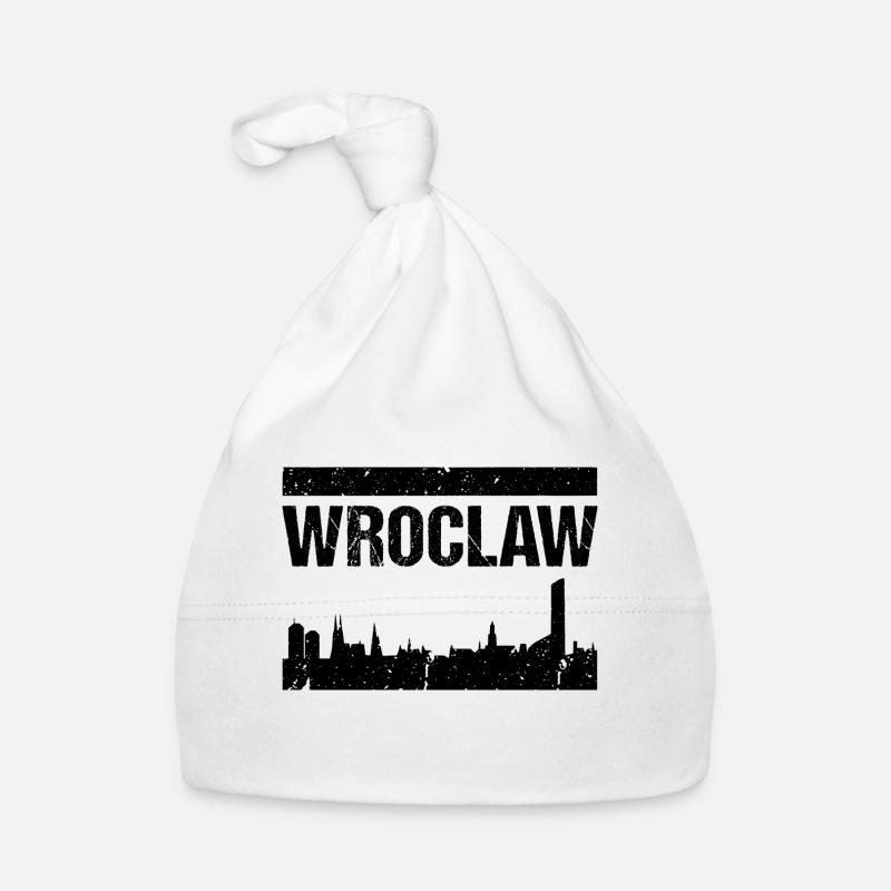 Wroclaw Skyline Organic Baby Cap