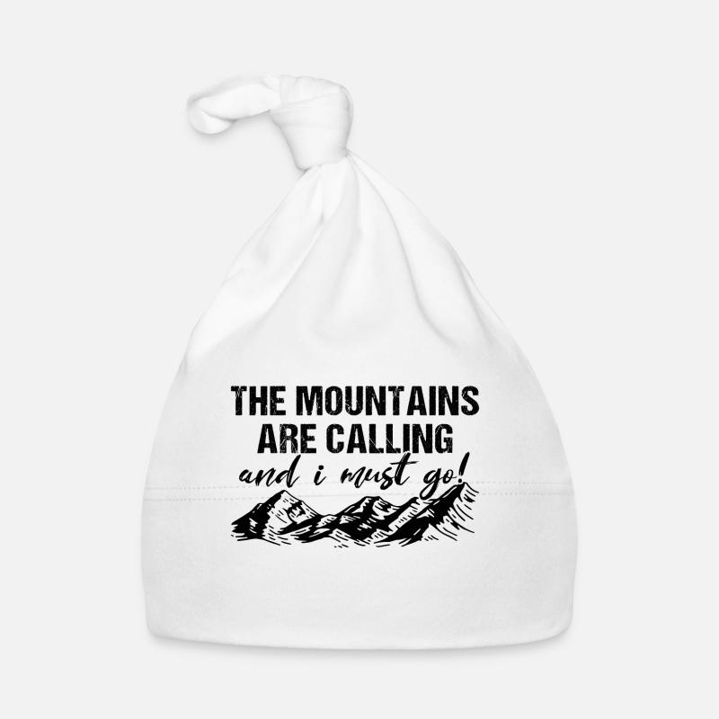 The Mountains Are Calling Wandern Berge Baby Bio-Mütze