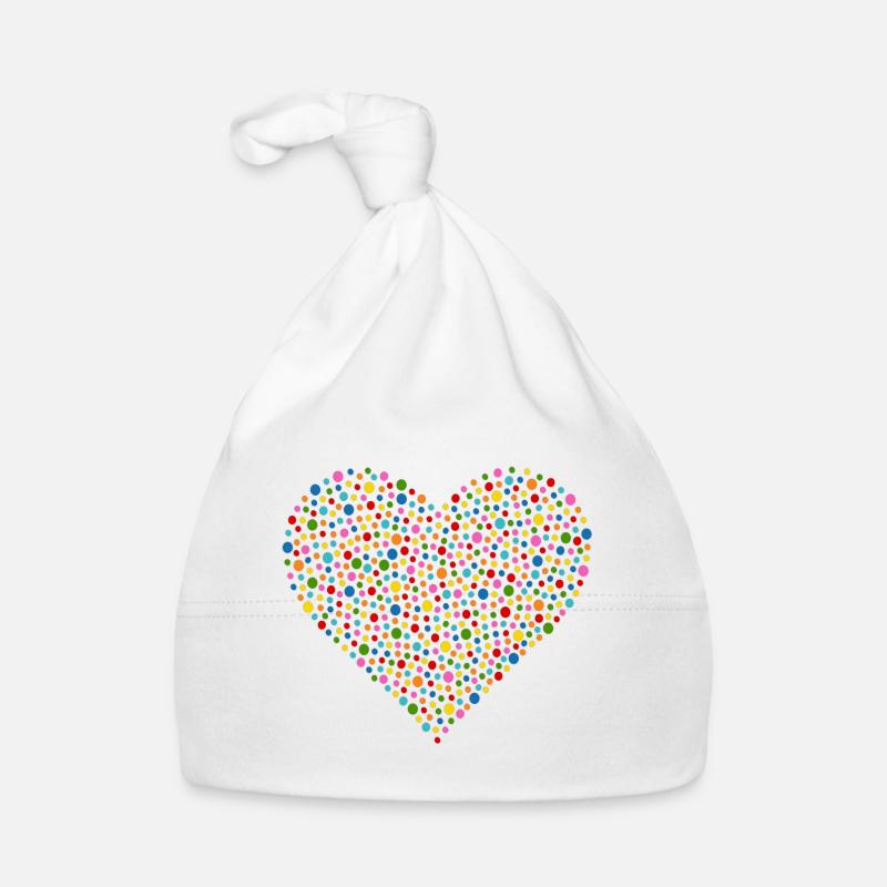Confetti Heart Organic Baby Cap