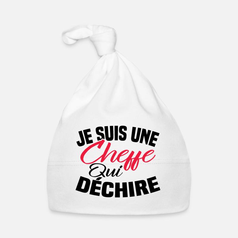 Je suis un cheffe qui déchire Bonnet bio Bébé