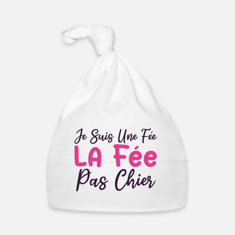 Je suis une fée la fée pas chier Bonnet bio Bébé