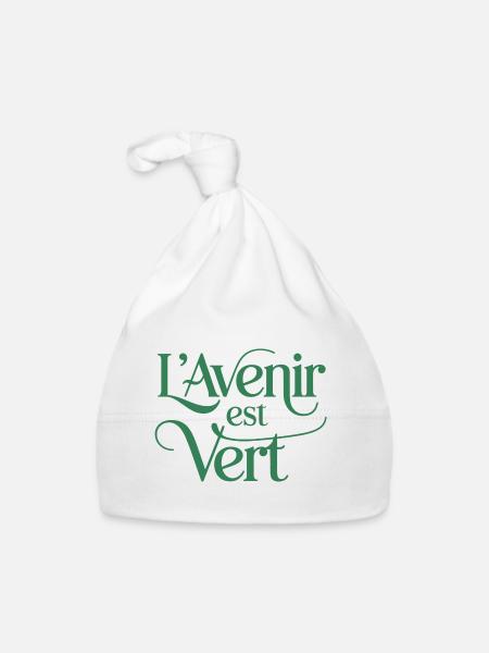 L'avenir est vert - Bonnet bio Bébé - blanc - Devant