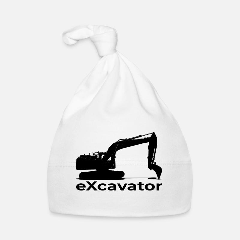 An excavator is a heavy construction machine Organic Baby Cap