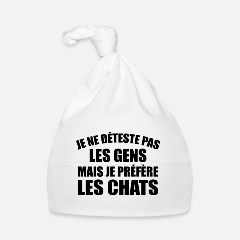 I don't hate people - I prefer cats Organic Baby Cap