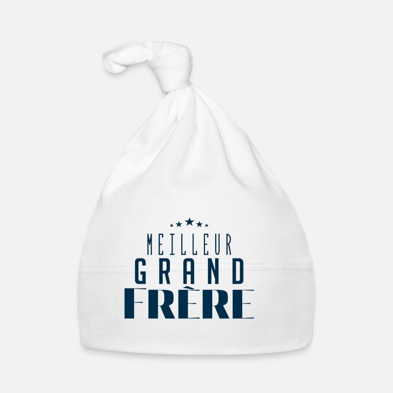 meilleur grand frère - Bonnet bio Bébé - blanc