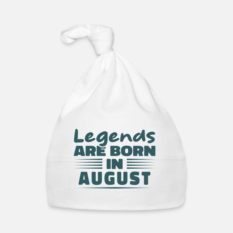 Legends are born in August Organic Baby Cap