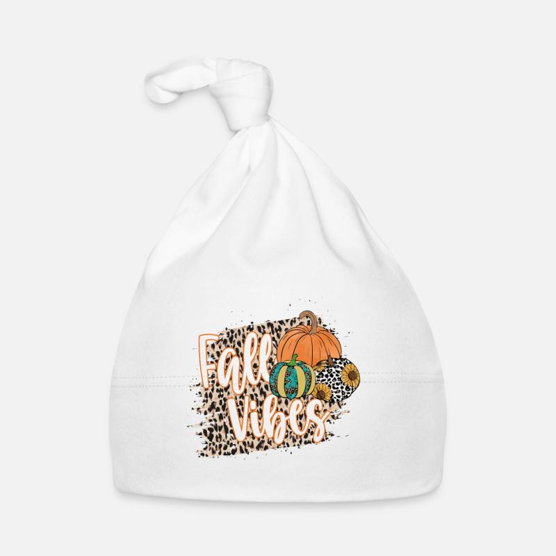 Fall Vibes - Organic Baby Cap - white